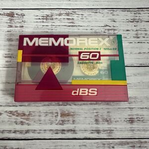 Memorex DBS 60 Minute Blank Audio Cassette Tape Normal Position I New Sealed Y2K